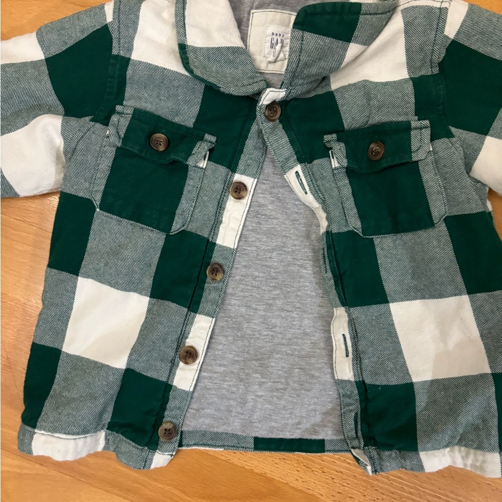 Baby GAP Green Checkered Shirt